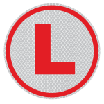 Sign Stickers - Red L Shape Board Learning Driver Reflective Car Sticker